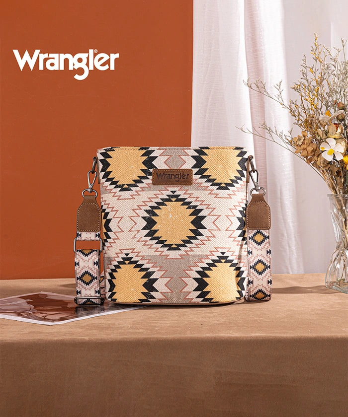 Wrangler Dual Sided Print Canvas Shoulder Bag