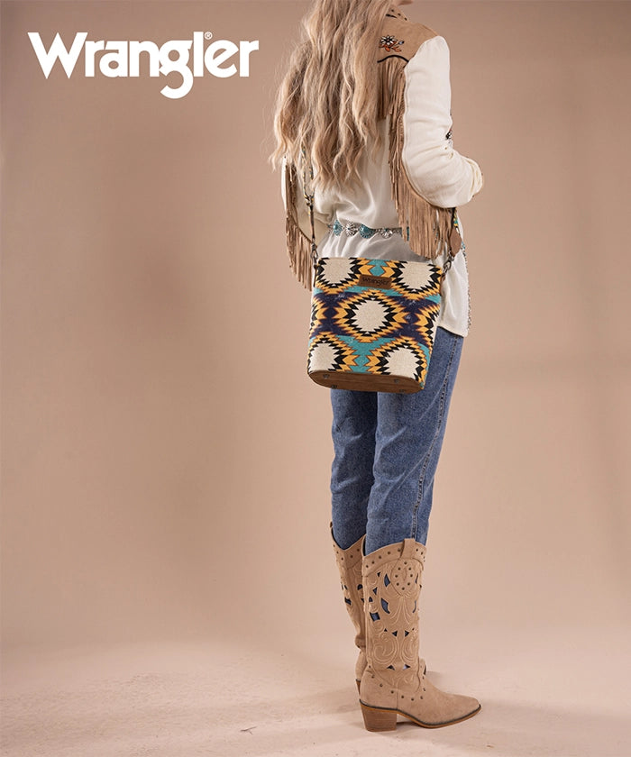 Wrangler Dual Sided Print Canvas Shoulder Bag