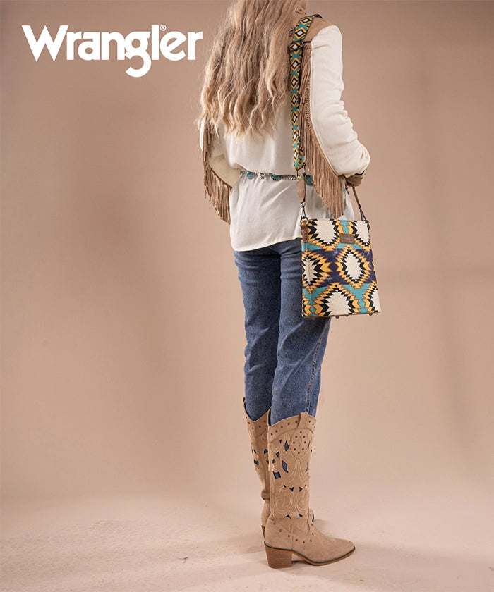 Wrangler Dual Sided Print Canvas Shoulder Bag
