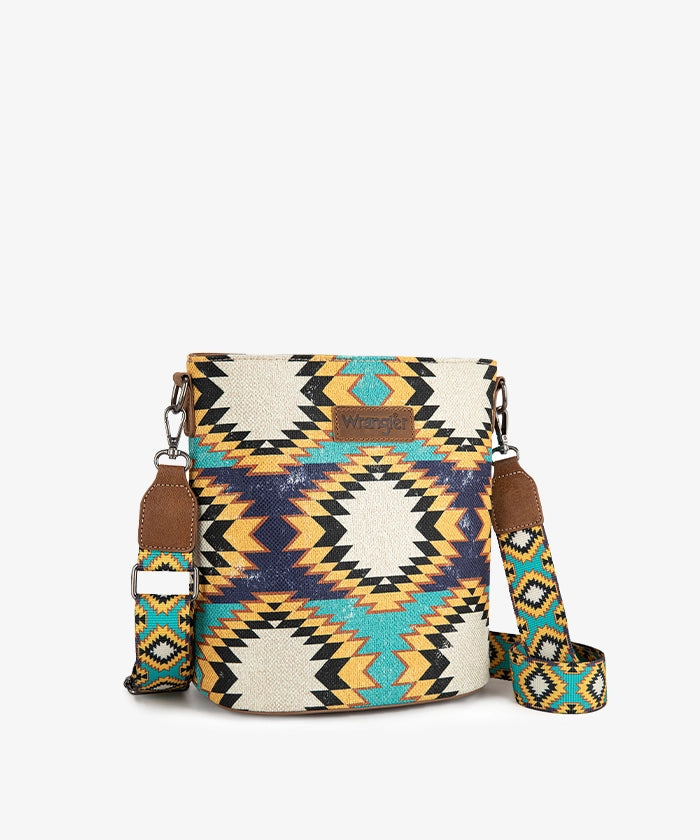 Wrangler Dual Sided Print Canvas Shoulder Bag