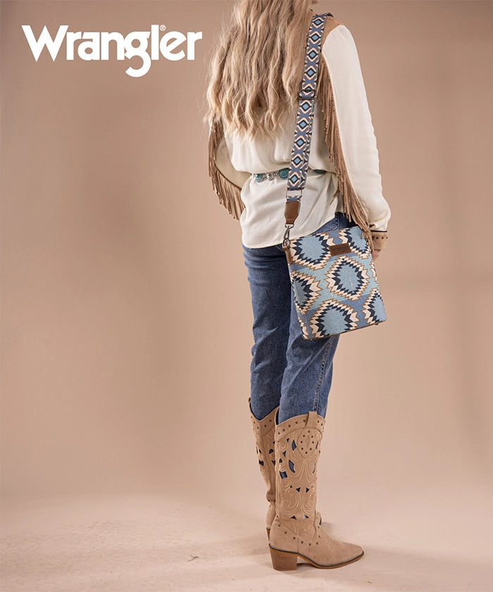 Wrangler Dual Sided Print Canvas Shoulder Bag