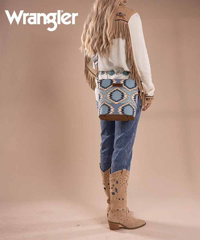 Wrangler Dual Sided Print Canvas Shoulder Bag