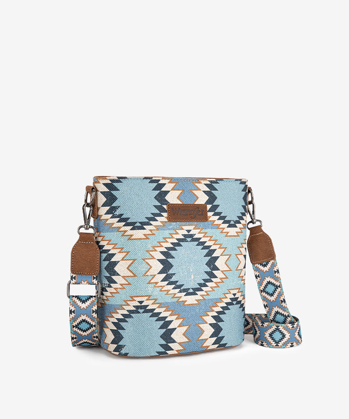 Wrangler Dual Sided Print Canvas Shoulder Bag