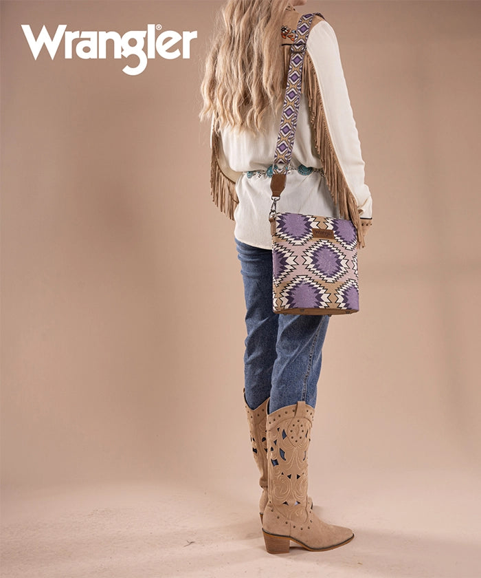 Wrangler Dual Sided Print Canvas Shoulder Bag