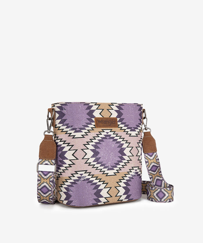 Wrangler Dual Sided Print Canvas Shoulder Bag