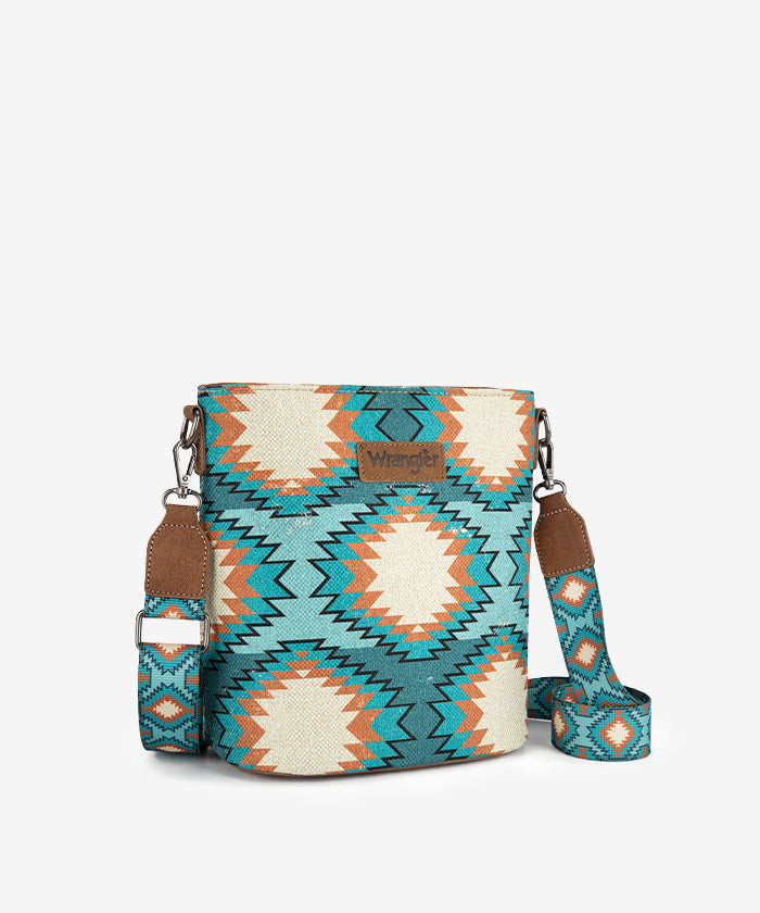Wrangler Dual Sided Print Canvas Shoulder Bag