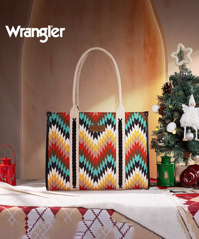 Wrangler Southwestern Pattern Concealed Carry Wide Tote Set