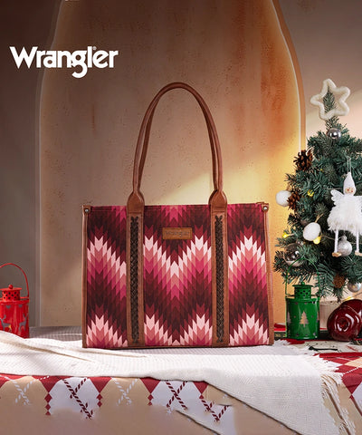 Wrangler Southwestern Pattern Concealed Carry Wide Tote Set