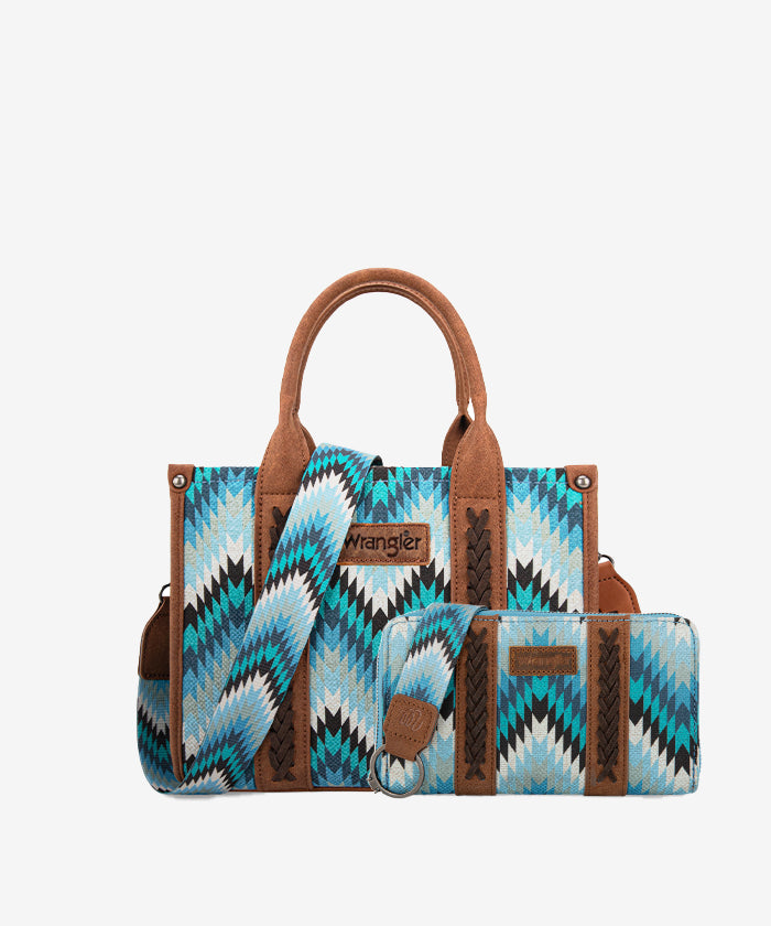 Wrangler Southwestern Pattern Concealed Carry Wide Tote Set