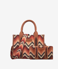 Wrangler Southwestern Pattern Concealed Carry Wide Tote Set