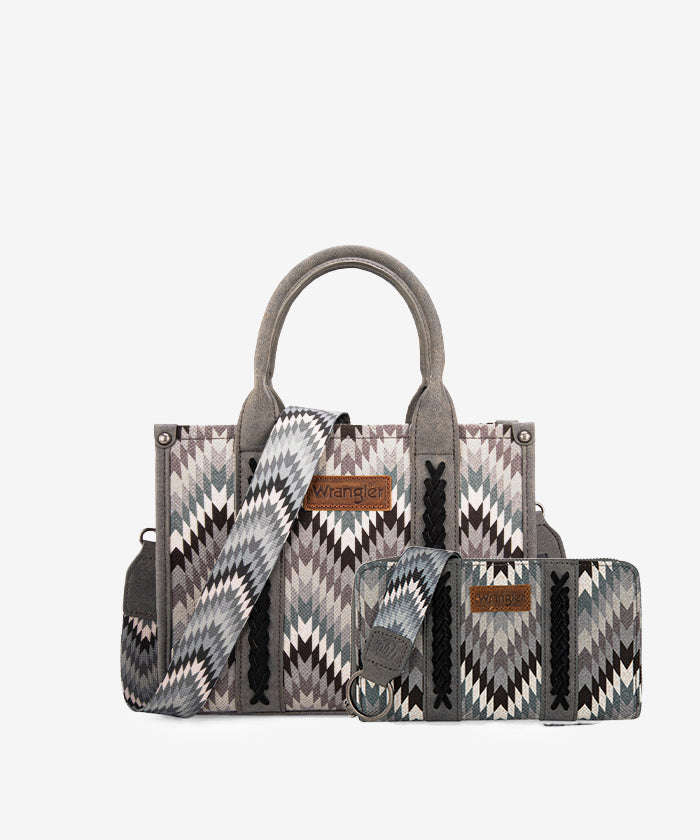 Wrangler Southwestern Pattern Concealed Carry Wide Tote Set