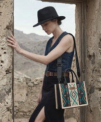 VIP DEAL | Wrangler Aztec Embroidered Whipstitch Tote