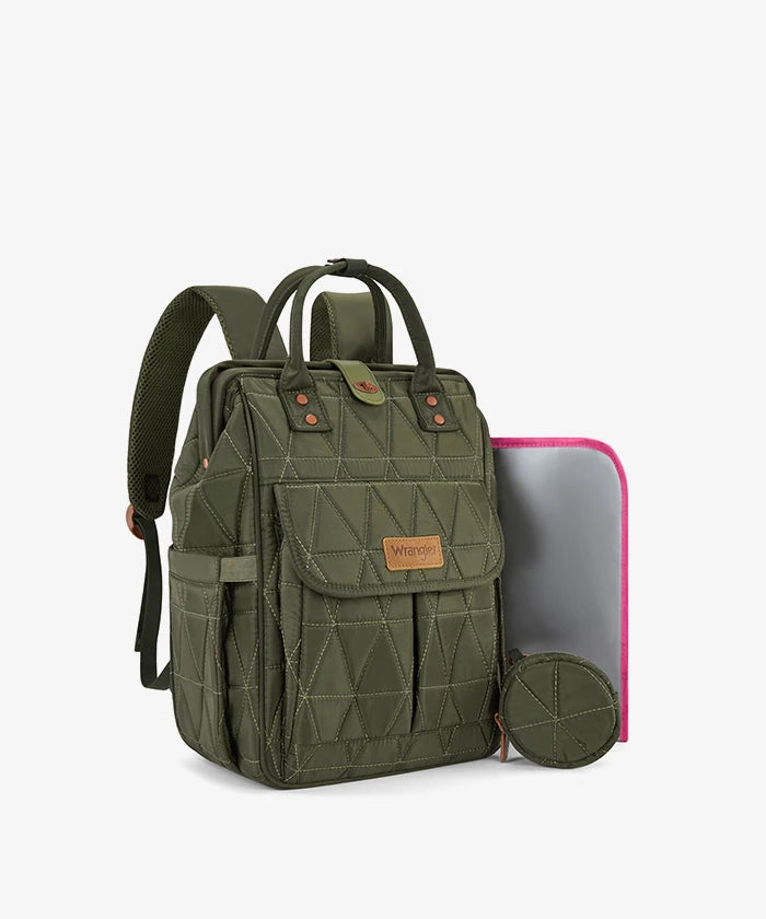 Wrangler Leopard Print Diaper Bag in GN