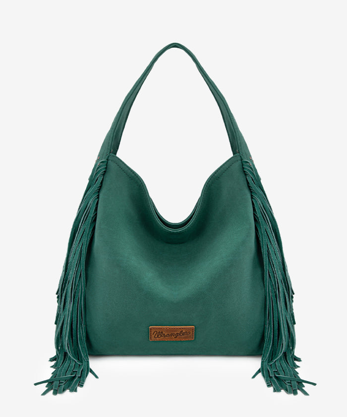 Wrangler Fringe Studded Hobo Bag