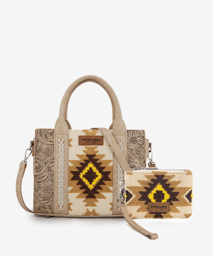 Wrangler Tooled Aztec Knitted Concealed Carry Tote Set