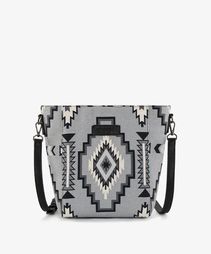 Wrangler Aztec Print Shoulder Bag in BK