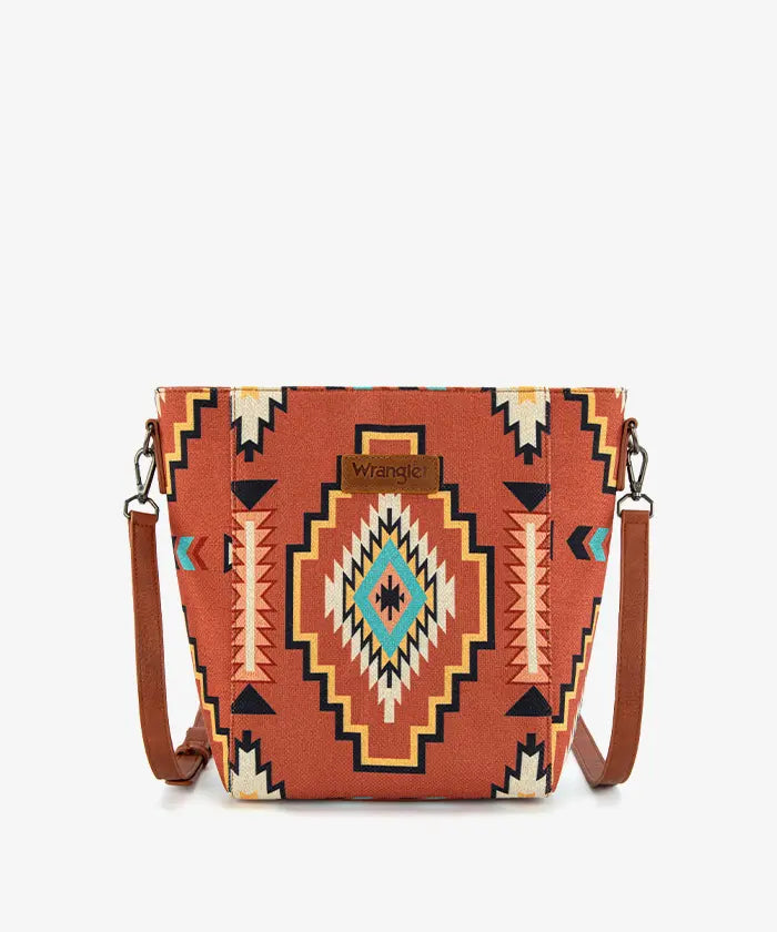 Wrangler Aztec Print Shoulder Bag in BR