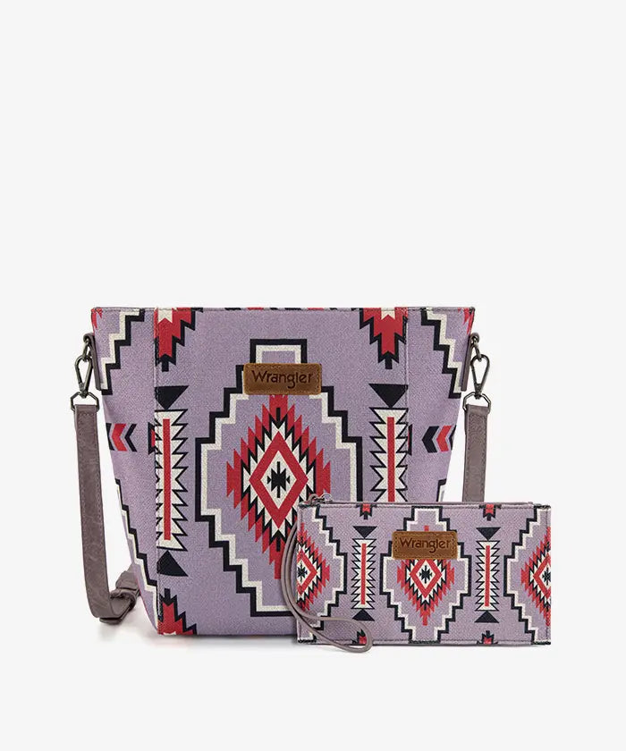 Wrangler Aztec Print Shoulder Bag in PP
