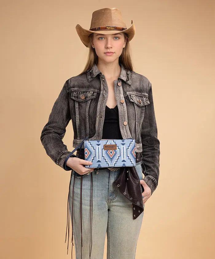 Wrangler Aztec Print Shoulder Bag in JN