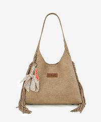 Wrangler Textured Fringe Hobo Bag
