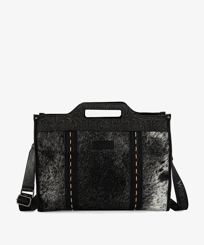 Wrangler Floral Tooled Tote Bag in Black