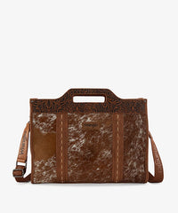 Wrangler Floral Tooled Tote Bag in Brown