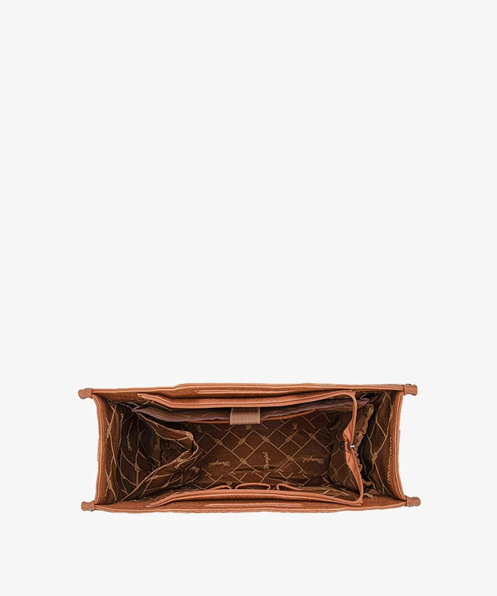 Wrangler Floral Tooled Tote Bag in Brown