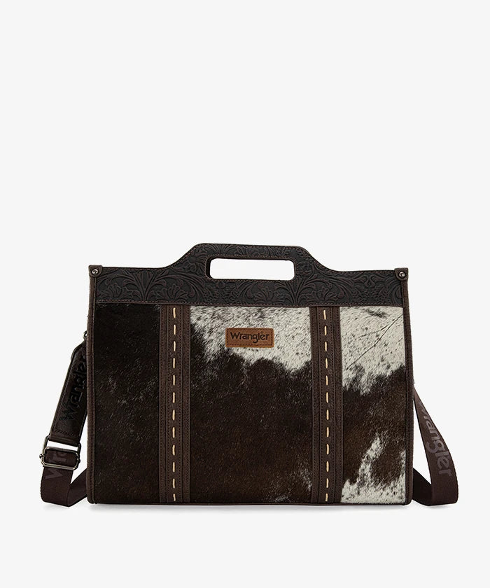 Wrangler Floral Tooled Tote Bag in Coffee