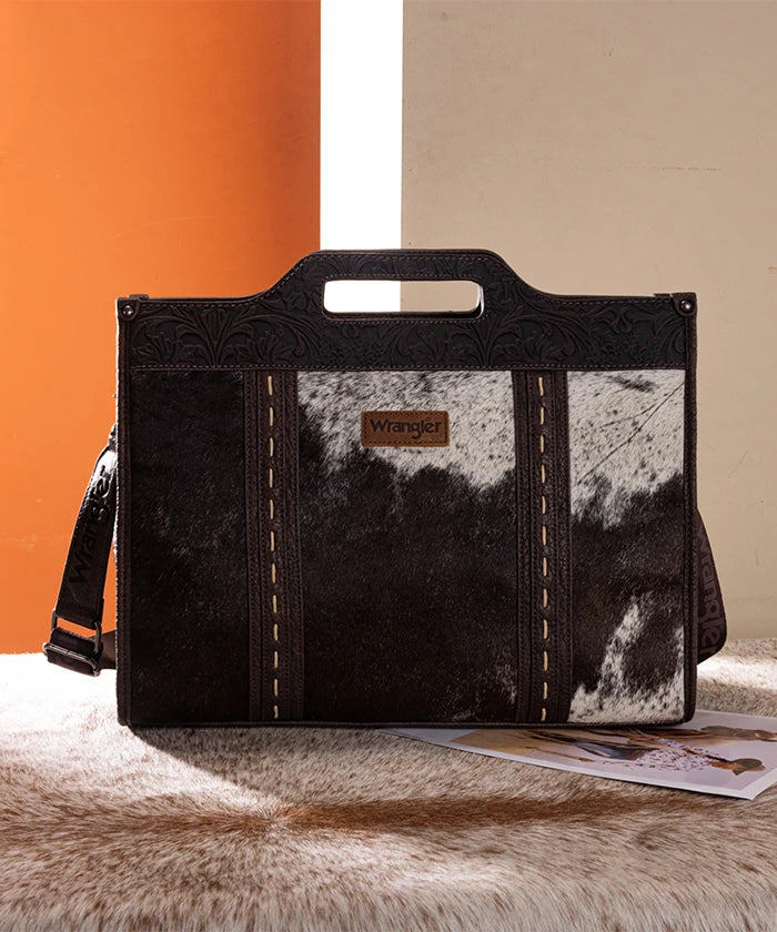 Wrangler Floral Tooled Tote Bag in Coffee