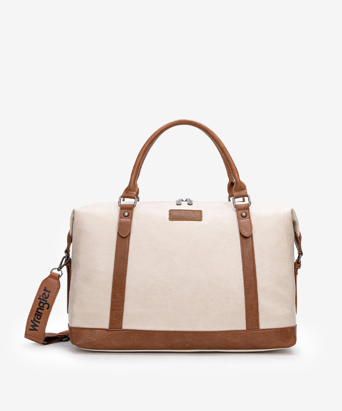 Wrangler duffel bag in Beige — minimalist style, easy-clean surface, travel-ready  
