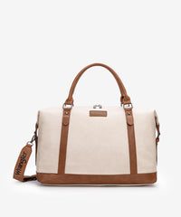 Wrangler duffel bag in Beige — minimalist style, easy-clean surface, travel-ready  