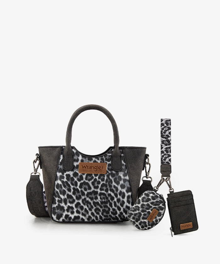 Wrangler Western Rustic Charm Leopard Print Tote Bag