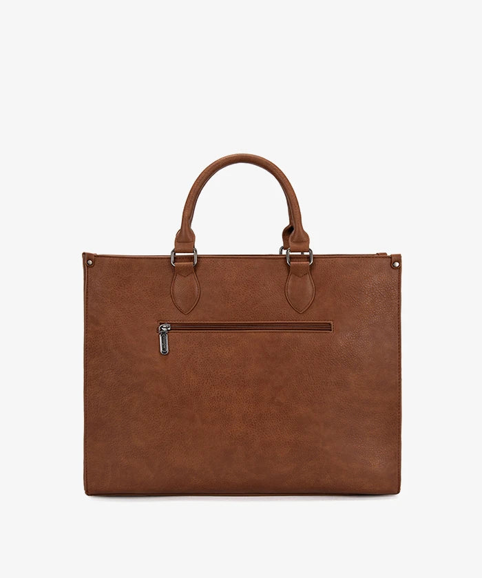 Wrangler Leopard Print Structured Tote Bag in Brown Leopard 