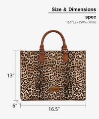 Wrangler Leopard Print Structured Tote Bag