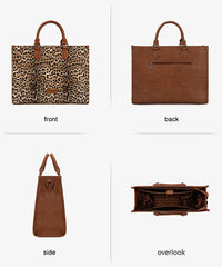 Wrangler Leopard Print Structured Tote Bag