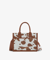 Wrangler Cow-Print Canvas Handbag in BR
