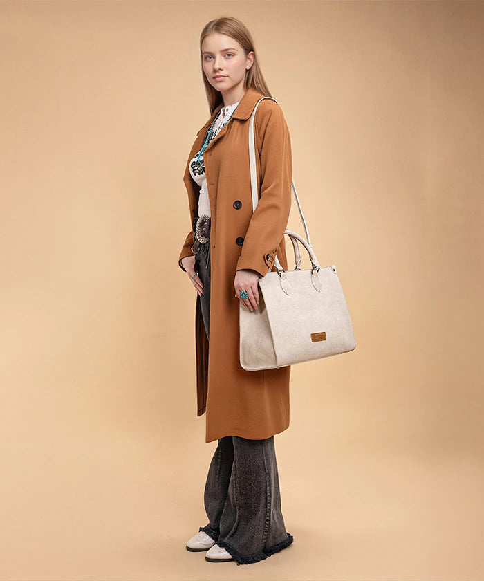 Wrangler Classic Top Handle Tote Bag in Beige