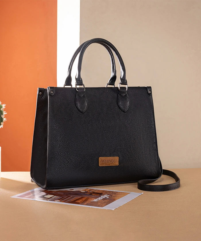 Wrangler Classic Top Handle Tote Bag in Black