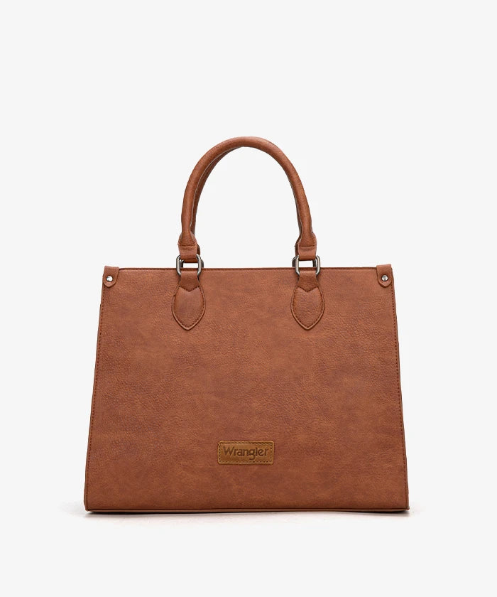 Wrangler Classic Top Handle Tote Bag in Brown