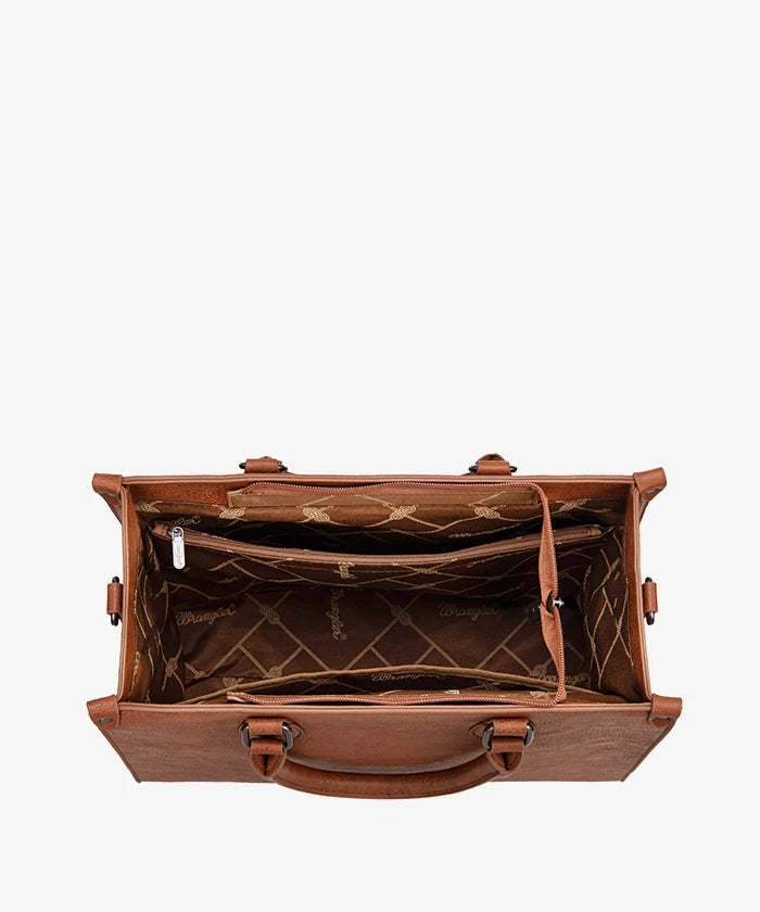 Wrangler Classic Top Handle Tote Bag in Brown