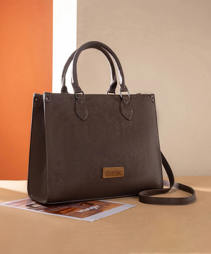 Wrangler Classic Top Handle Tote Bag in Coffee