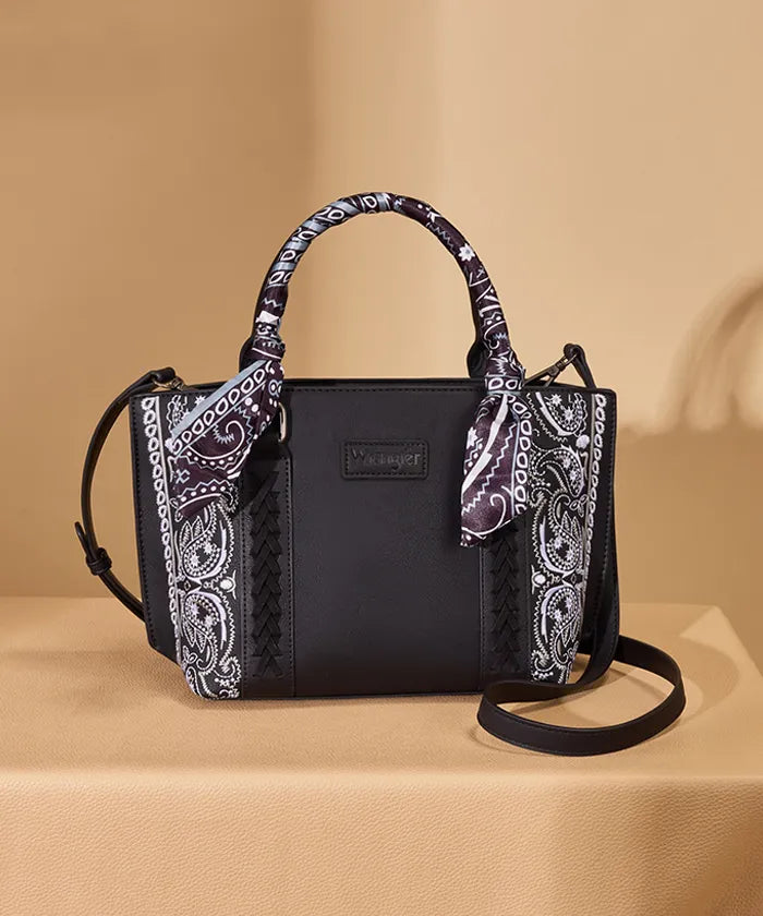 Wrangler Braided Paisley Handbag in BK