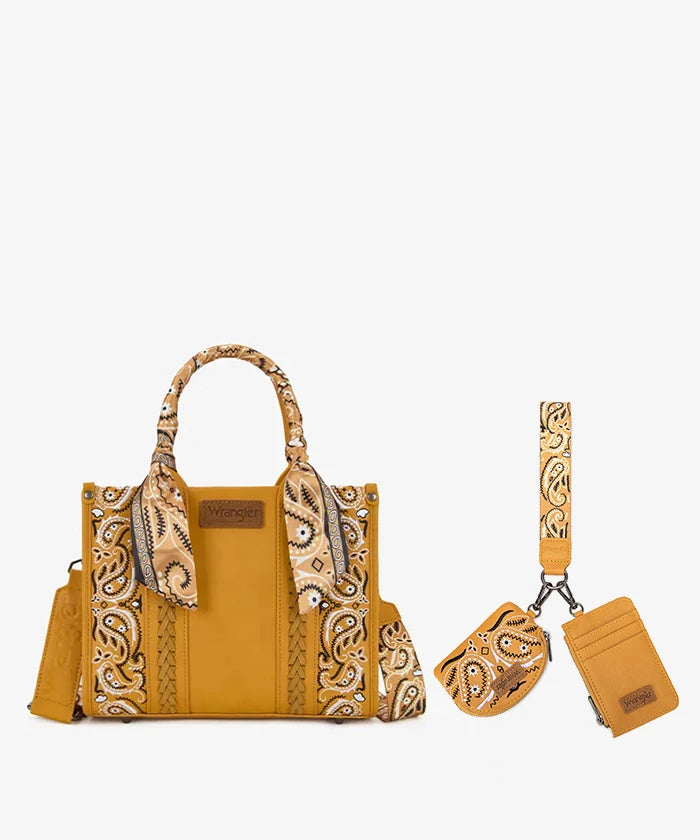 Wrangler Western Desert Paisley Tote Bag