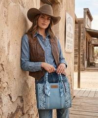 Wrangler Western Desert Paisley Tote Bag Jean
