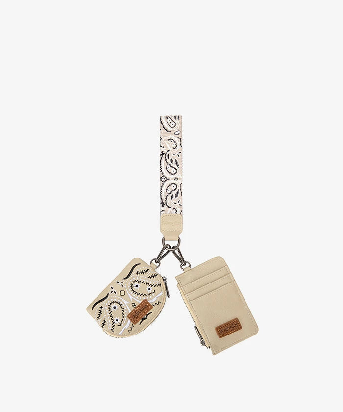 Wrangler Paisley Bandana Card Holder and Wallet Set in TN