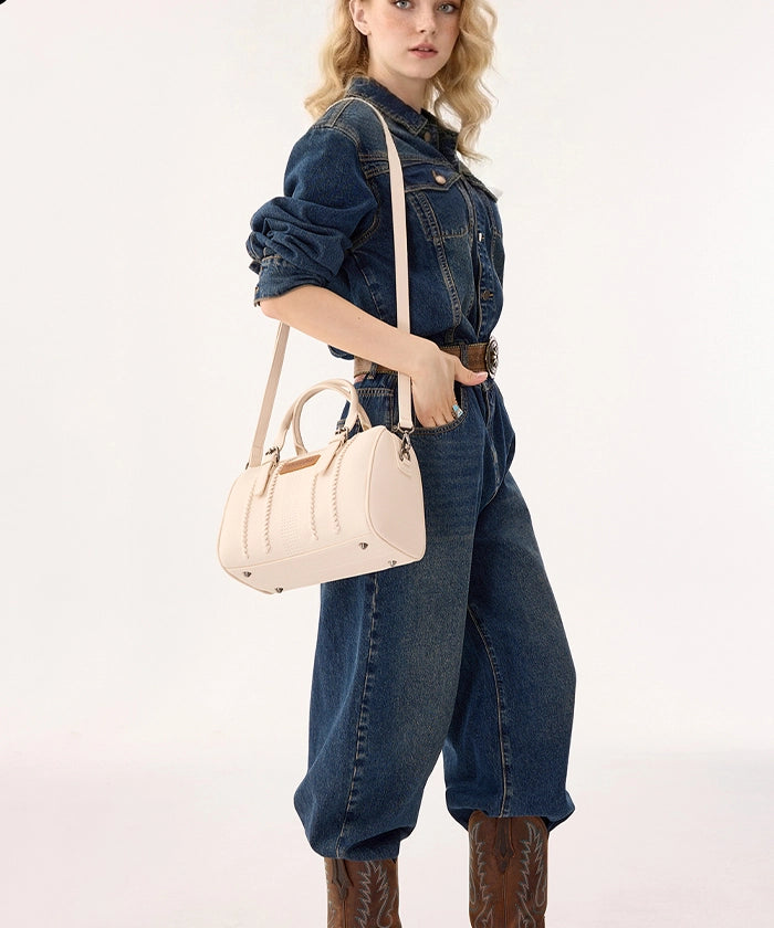 Wrangler Stitch Boston Tote Bag in BG