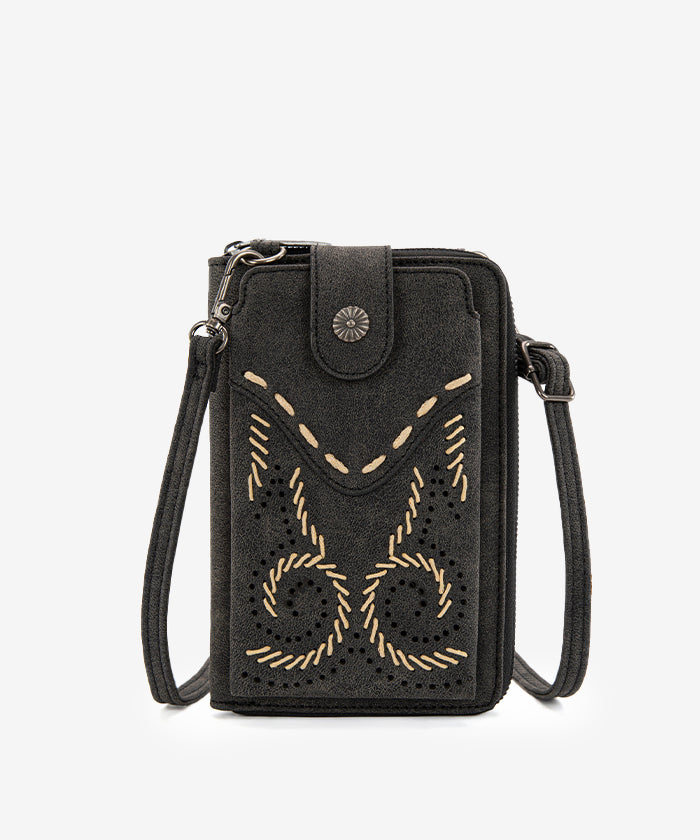 Wrangler Whipstitch Crossbody Cell Phone Purse