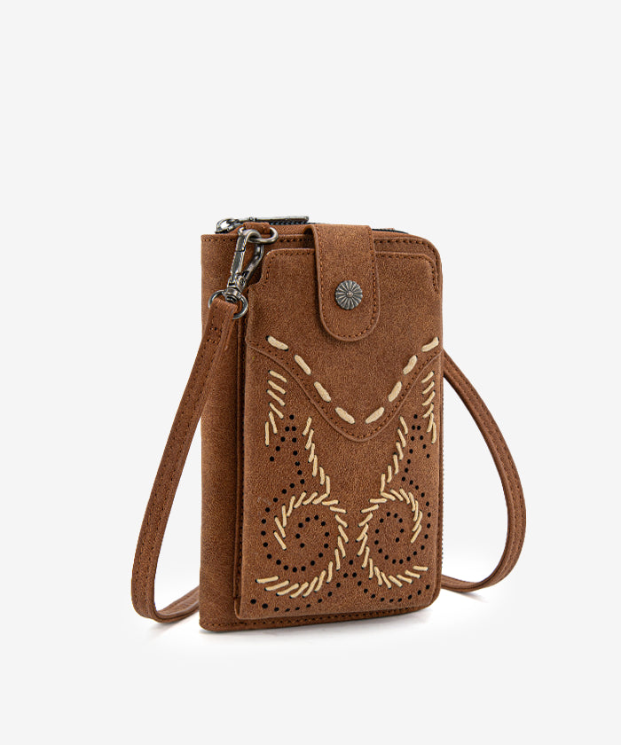 Wrangler Whipstitch Crossbody Cell Phone Purse