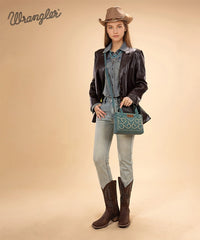 Wrangler Western Embroidered Tote Bag