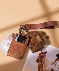 Wrangler Floral Dual Pouch Wristlet
